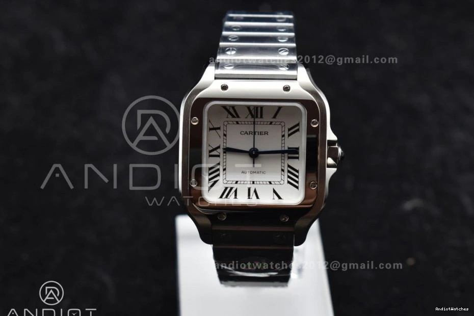 MIYOTA de on SS TopPick Cartier Santos Edition Dial White 1045 SmartLinks 1:1 Bracelet V 35mm BVF SS Best 9015 1026